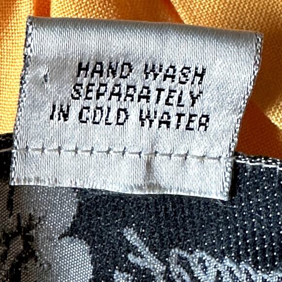 Flower Women Plus Size 2X Yellow Orange Fall Embroidered Button Front Maxi Skirt - Picture 8 of 9